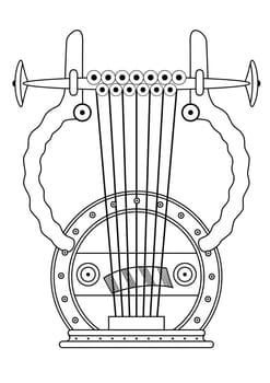 Illustration of the antique Greek Lyra