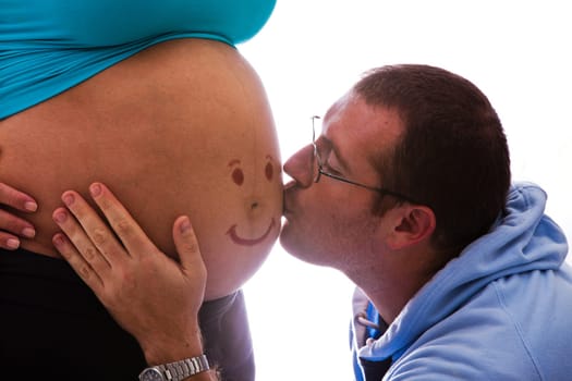 Happy pregnant couple