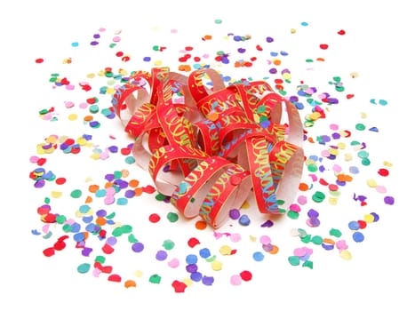 Streamer and confetti
