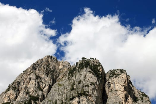 The summit under the clouds