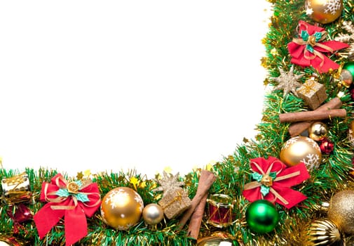 Christmas festive decoration. Christmas card background.. Decoration Border desig