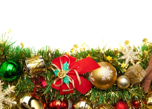 Christmas festive decoration. Christmas card background.. Decoration Border desig