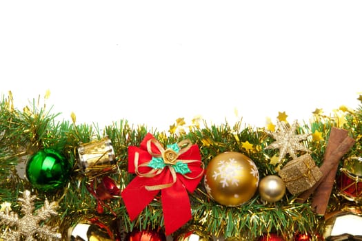 Christmas festive decoration. Christmas card background.. Decoration Border desig