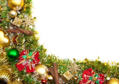 Christmas festive decoration. Christmas card background.. Decoration Border desig