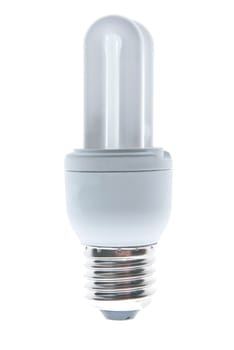 small energy saving flourescent lightbulb isolated on the white