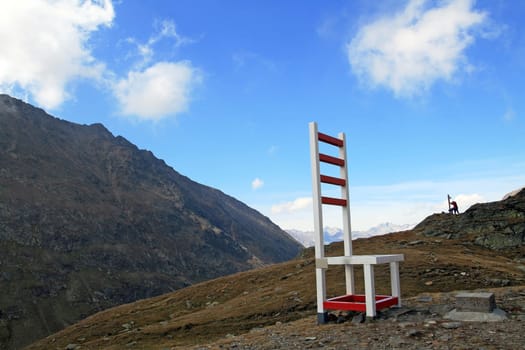 The big chair high up on the mountain