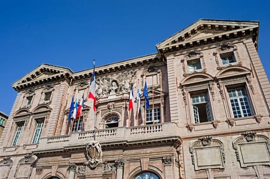 The historic town hall of Marseille in France