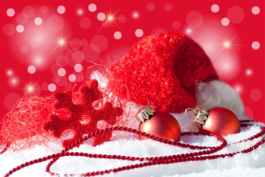 Santa hat with decoration