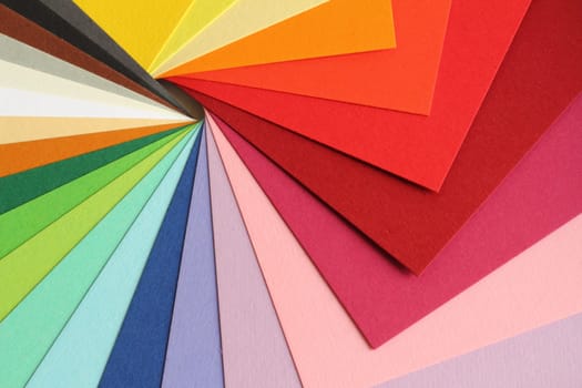 Color theory - colorful cardboard