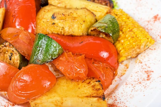 tasty assorted grilled vegetables gourmet food
