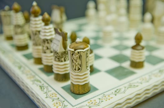 Ancient Russian chess in Russian Museum in Sankt Petersburg