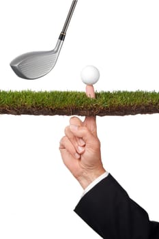 conceptual business image of taking a risk or many other concepts