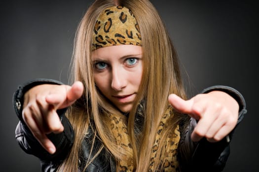 Sexy portrait of a woman with beautiful brown long hair