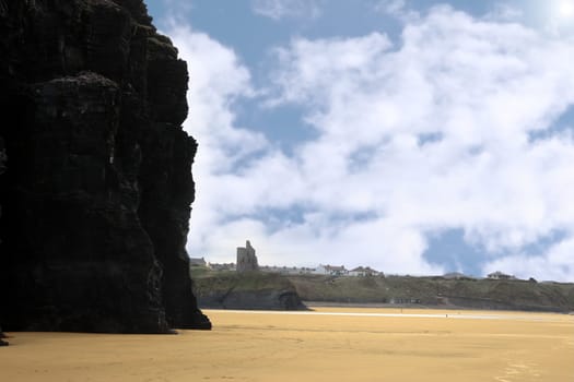a scenic view of the ballybunion coastline on irelands west coast
