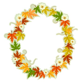 Pattern letter made from flowers and leaves