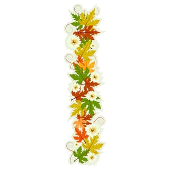 Pattern letter made from flowers and leaves
