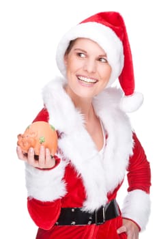 Woman in Santa Claus costume