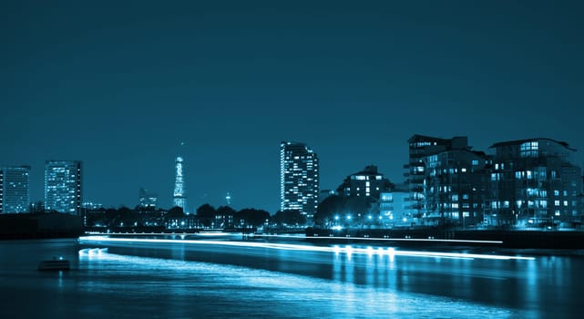 City full of light at night