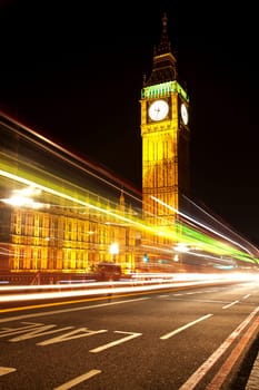 Big Ben and houses of parliament at night