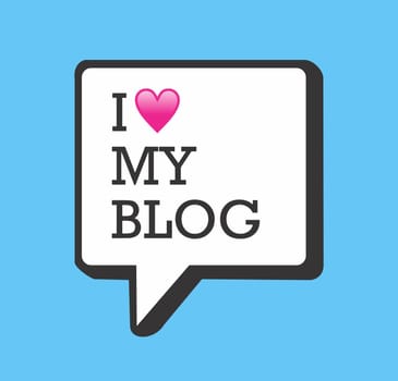 I love my blog bubble and heart illustration.