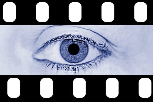 Filmstrip with eye