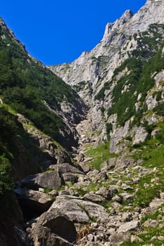 White Valley in the Bucegi Mountains Romania