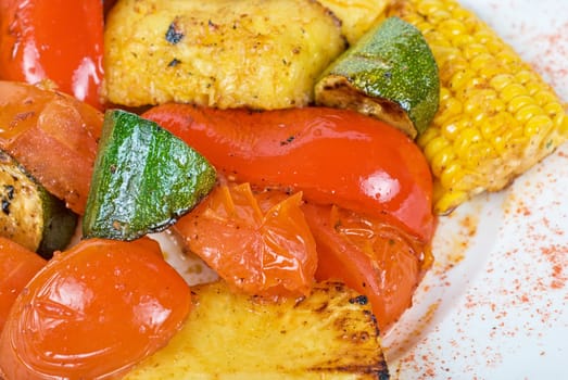 tasty assorted grilled vegetables gourmet food