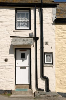 front of a house in port isaac in cornwall