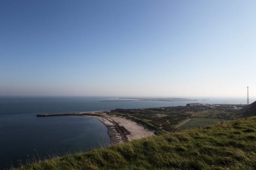 View over the north beach of Heligoland to the neighbouring island of Düne