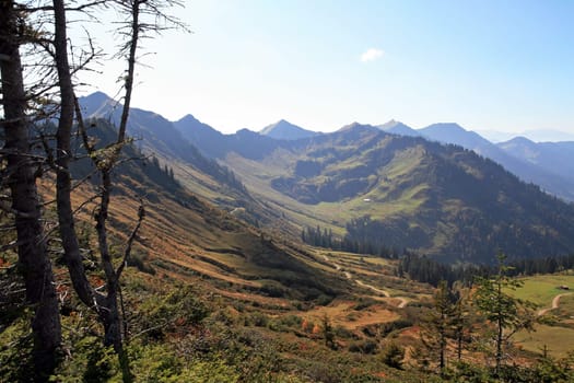 Magnificent panorama at the Furkajoch