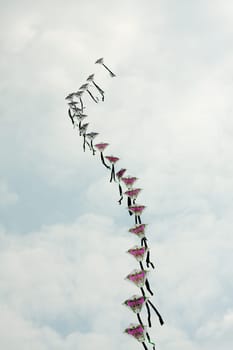 Chinese Dragons in a Long Row