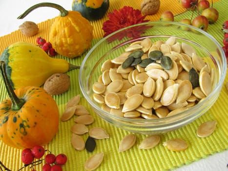 Dried pumpkin seeds with skin