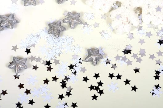 Stars and snowflakes background