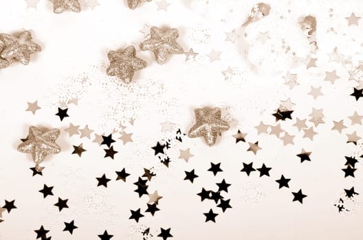 Stars and snowflakes background