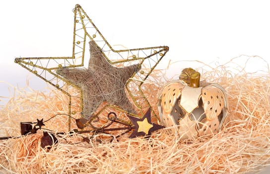 Stars and snowflakes background