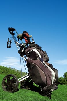 golf bag , golfing equipment