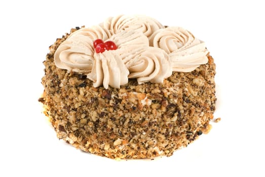 cake with berry isolated on a white
