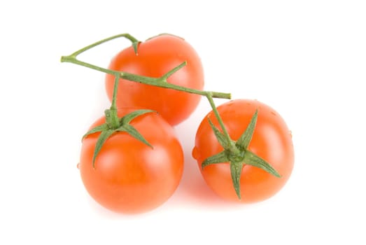 cherry tomatoes isolated on a white background