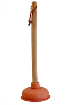 Plunger on white background