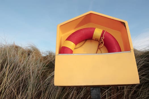 a lifebuoy on the coast of county kerry Ireland