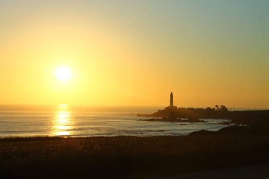 A sunset in the Half Moon Bay by San Francisco