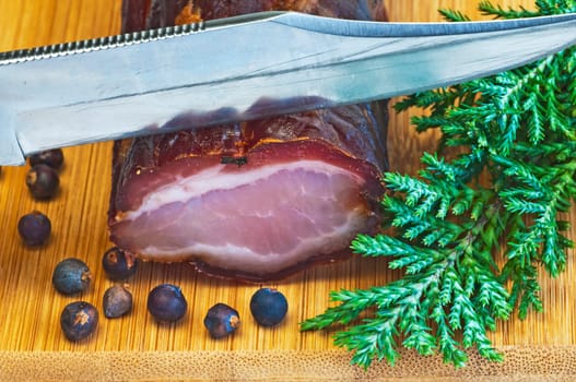 fresh smoked bacon from the Black Forest