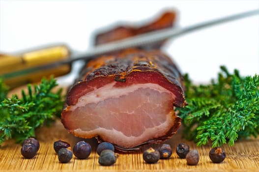 fresh smoked bacon from the Black Forest