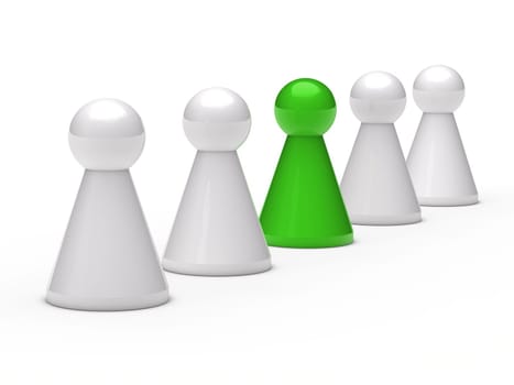 3d figure in a series with leadership