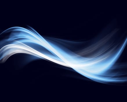Abstract flowing background in shades of blue and white