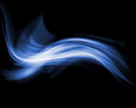 Abstract flowing background in shades of blue