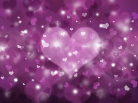 Valentines background of many hearts