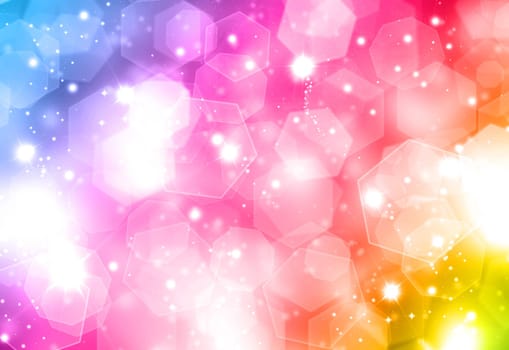 Colourful Christmas background with bokeh effect