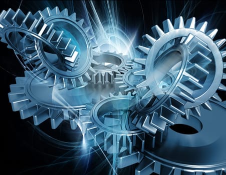 Abstract gears background
