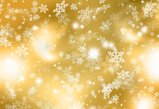 Christmas background of falling snowflakes